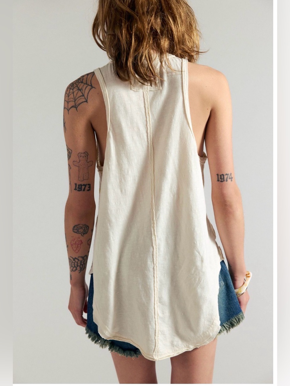 Free People We The Free Rosie Graphic Tank. NWT. Tofu - Picture 3 of 3